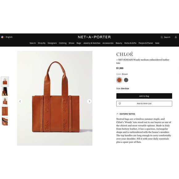 $2K NEW CHLOE MEDIUM WOODY BROWN LEATHER TOTE BAG NWT AUTHENTIC! - Picture 3 of 15